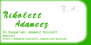 nikolett adamecz business card